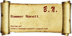 Bammer Nanett névjegykártya